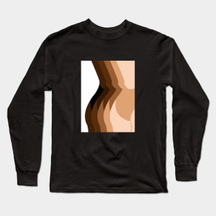 Shades of female body, Diversity art, Butt poster, Bedroom decor aesthetic, Different skin tones Long Sleeve T-Shirt